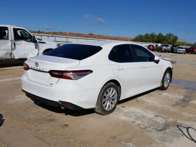 4T1B11HK9JU095276 - 2018 TOYOTA CAMRY L WHITE photo 4