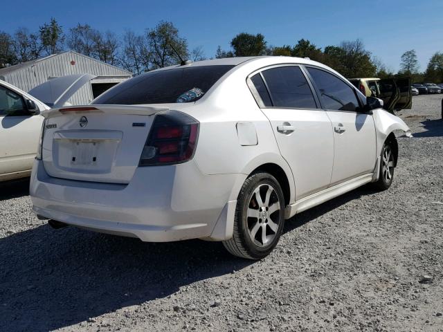 3N1AB6AP4CL658170 - 2012 NISSAN SENTRA 2.0 WHITE photo 4