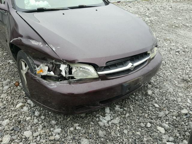 1N4DL01D9XC246926 - 1999 NISSAN ALTIMA XE MAROON photo 9