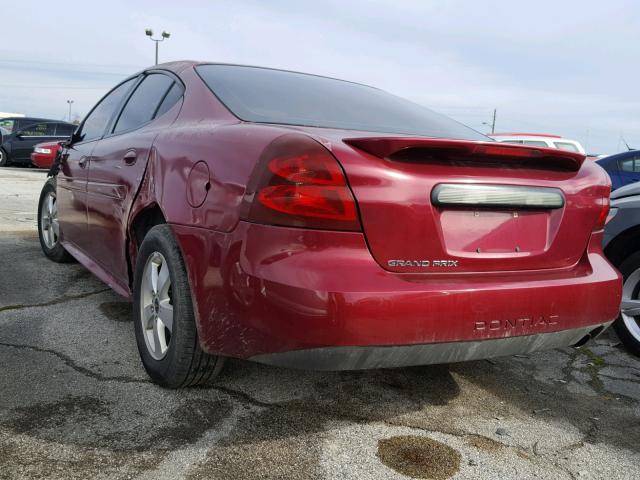 2G2WP552161124583 - 2006 PONTIAC GRAND PRIX RED photo 3