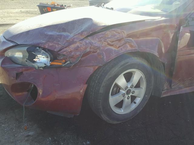 2G2WP552161124583 - 2006 PONTIAC GRAND PRIX RED photo 9