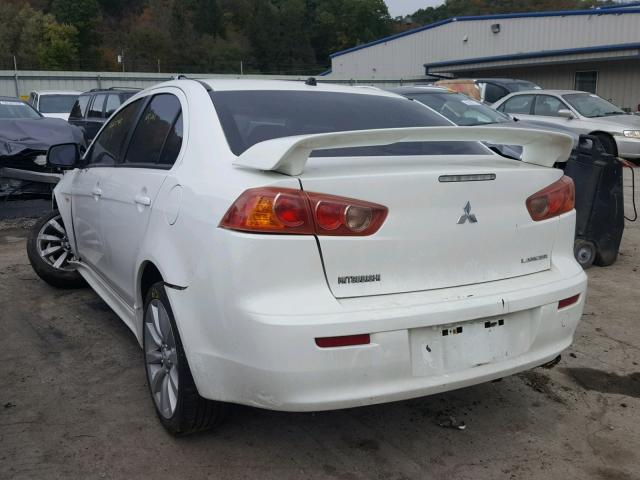 JA3AU86W59U014340 - 2009 MITSUBISHI LANCER GTS WHITE photo 3