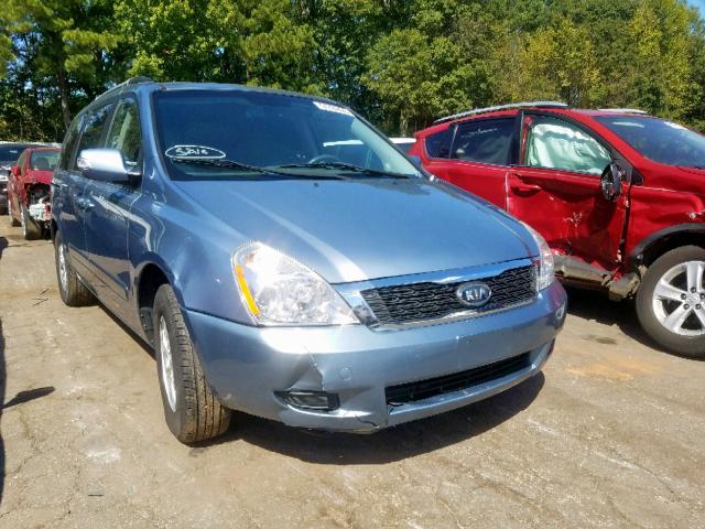 KNDMG4C74C6445923 - 2012 KIA SEDONA LX BLUE photo 1