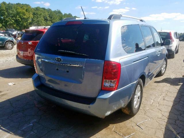 KNDMG4C74C6445923 - 2012 KIA SEDONA LX BLUE photo 4