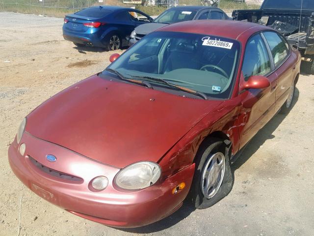 1FALP52U1VA131757 - 1997 FORD TAURUS GL RED photo 2