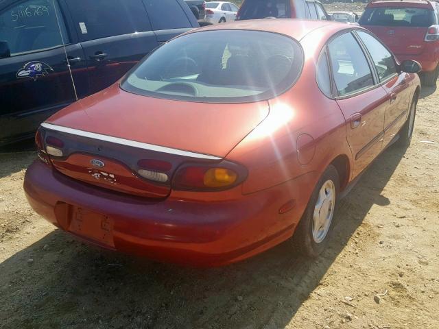 1FALP52U1VA131757 - 1997 FORD TAURUS GL RED photo 4