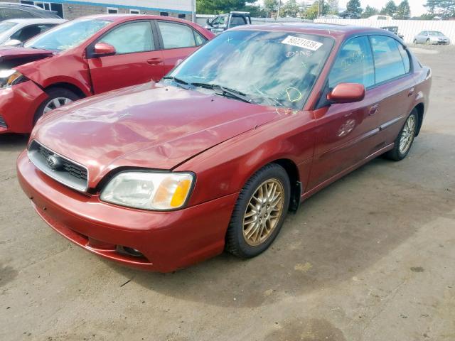 4S3BE625X47209684 - 2004 SUBARU LEGACY L S RED photo 2