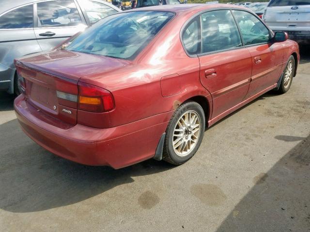 4S3BE625X47209684 - 2004 SUBARU LEGACY L S RED photo 4