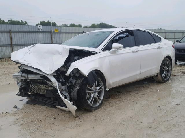 3FA6P0K99DR214966 - 2013 FORD FUSION TIT WHITE photo 2