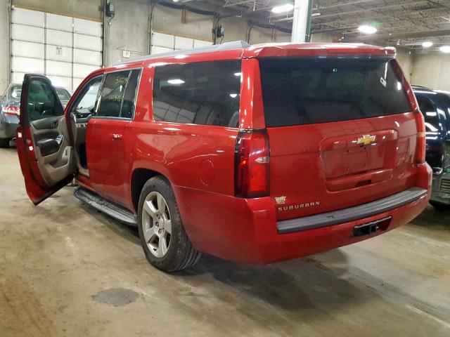 1GNSKJKC6FR206998 - 2015 CHEVROLET SUBURBAN K RED photo 3