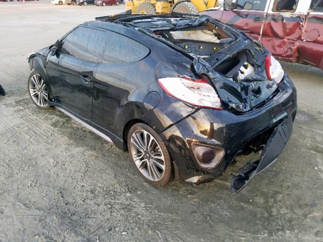 KMHTC6AEXGU252483 - 2016 HYUNDAI VELOSTER T BLACK photo 3