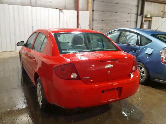 1G1AK52F457594743 - 2005 CHEVROLET COBALT RED photo 3