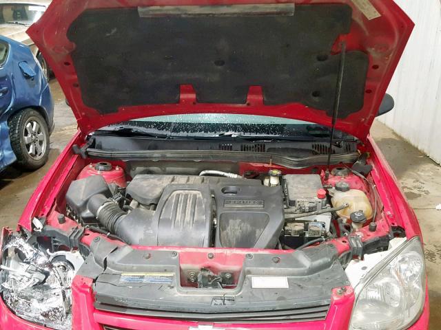 1G1AK52F457594743 - 2005 CHEVROLET COBALT RED photo 7