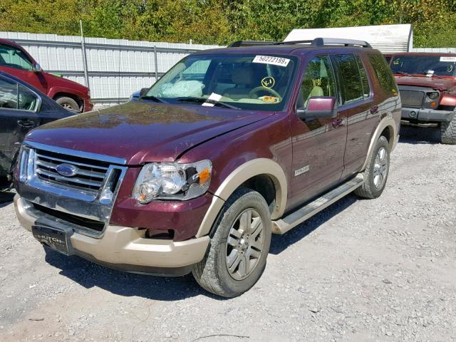 1FMEU74856UA33611 - 2006 FORD EXPLORER E MAROON photo 2