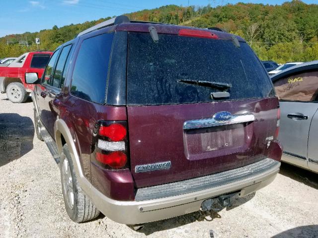 1FMEU74856UA33611 - 2006 FORD EXPLORER E MAROON photo 3