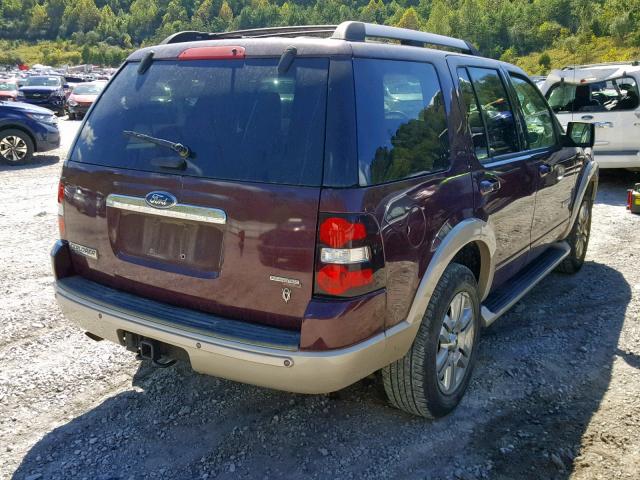 1FMEU74856UA33611 - 2006 FORD EXPLORER E MAROON photo 4