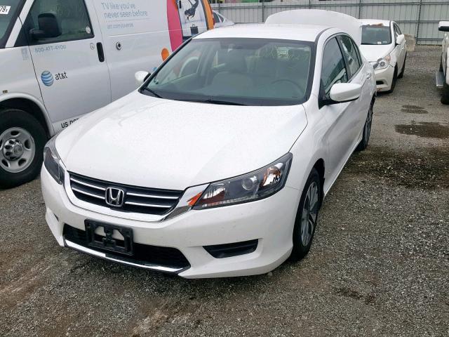 1HGCR2F36FA219789 - 2015 HONDA ACCORD LX WHITE photo 2