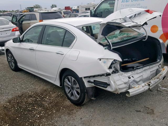 1HGCR2F36FA219789 - 2015 HONDA ACCORD LX WHITE photo 3