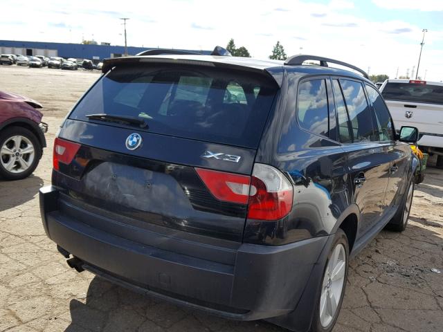 WBXPA734X4WC40698 - 2004 BMW X3 2.5I BLACK photo 4