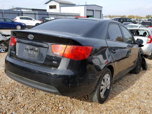 KNAFU4A25A5063814 - 2010 KIA FORTE EX BLACK photo 4