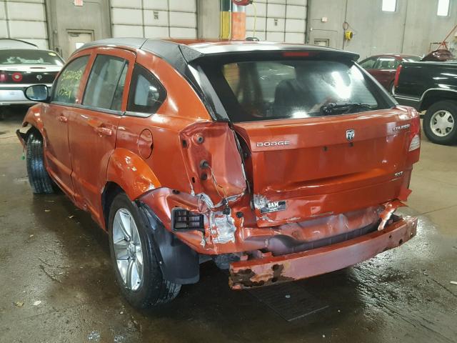 1B3CB4HA9AD552751 - 2010 DODGE CALIBER SX ORANGE photo 3