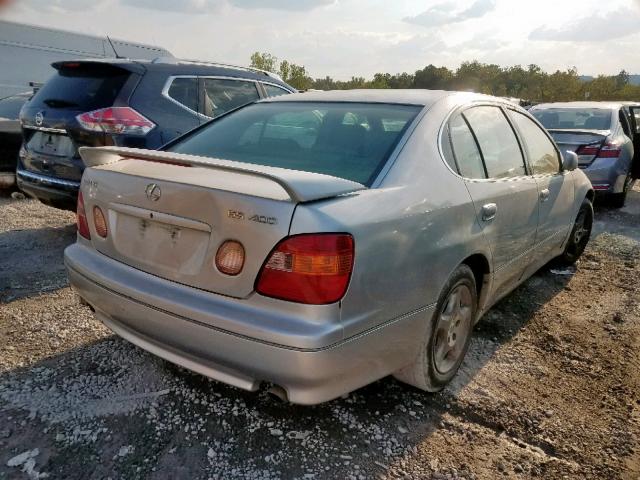 JT8BH68X9X0015630 - 1999 LEXUS GS 400 SILVER photo 4