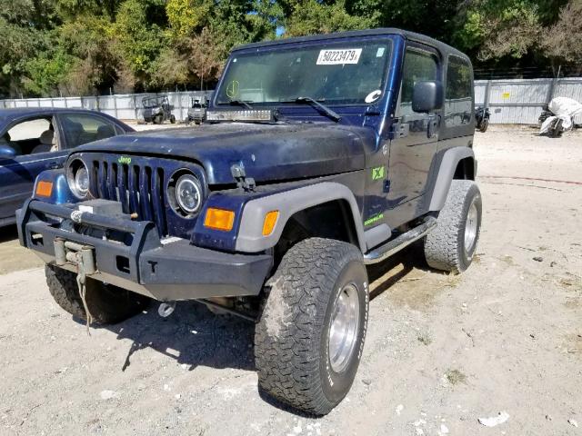 1J4FA39S05P305763 - 2005 JEEP WRANGLER X BLUE photo 2