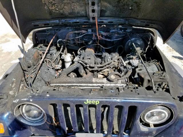 1J4FA39S05P305763 - 2005 JEEP WRANGLER X BLUE photo 7