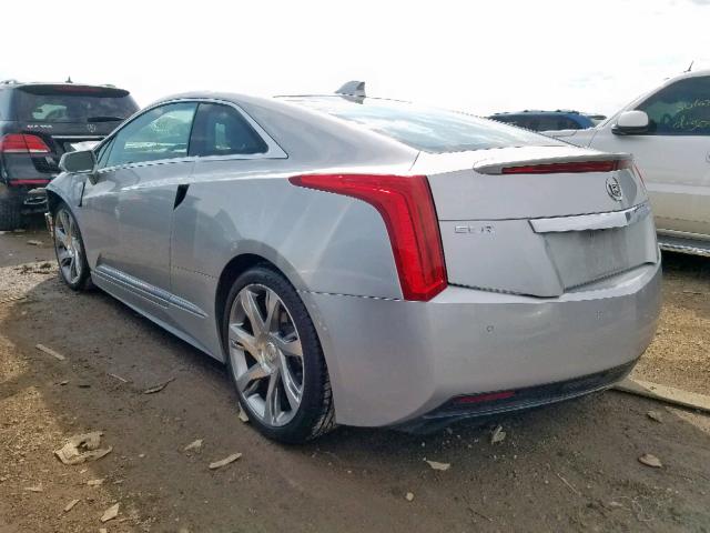 1G6RM1E44EU601489 - 2014 CADILLAC ELR LUXURY SILVER photo 3