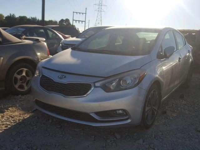 KNAFZ4A83E5072491 - 2014 KIA FORTE EX SILVER photo 2