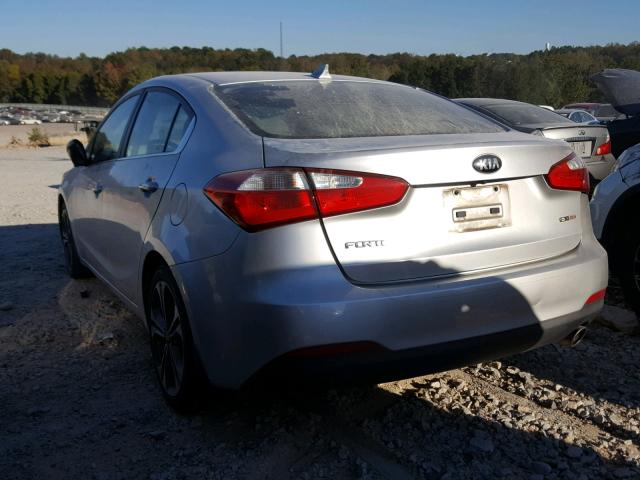 KNAFZ4A83E5072491 - 2014 KIA FORTE EX SILVER photo 3