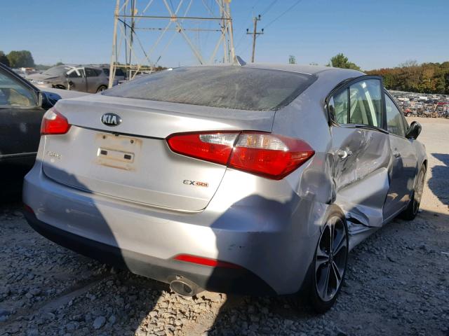 KNAFZ4A83E5072491 - 2014 KIA FORTE EX SILVER photo 4