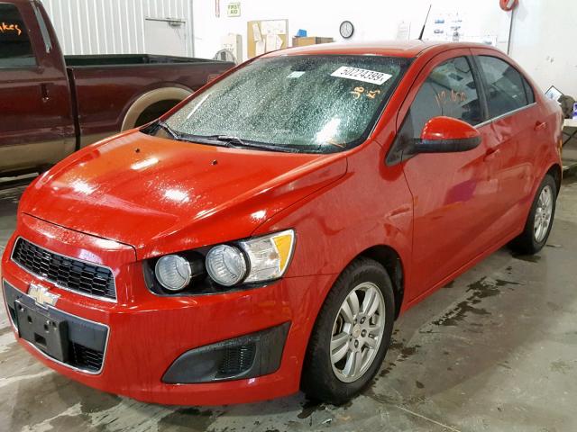 1G1JC5SH0C4180999 - 2012 CHEVROLET SONIC LT RED photo 2