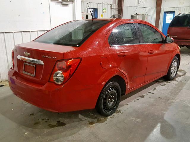 1G1JC5SH0C4180999 - 2012 CHEVROLET SONIC LT RED photo 4