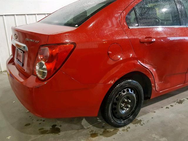 1G1JC5SH0C4180999 - 2012 CHEVROLET SONIC LT RED photo 9