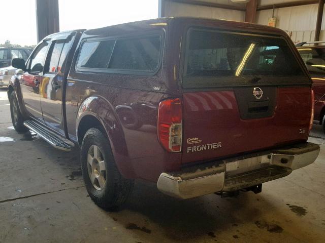 1N6AD09U97C451349 - 2007 NISSAN FRONTIER C MAROON photo 3