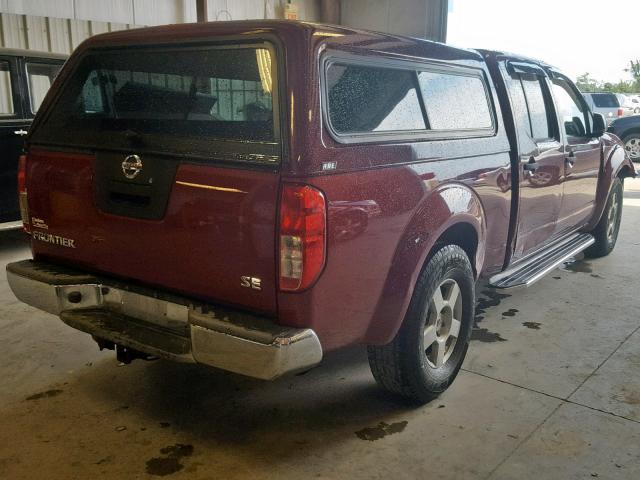 1N6AD09U97C451349 - 2007 NISSAN FRONTIER C MAROON photo 4