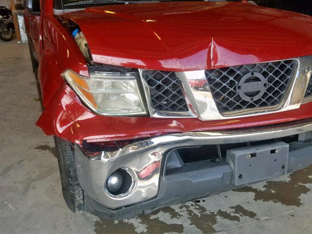 1N6AD09U97C451349 - 2007 NISSAN FRONTIER C MAROON photo 9