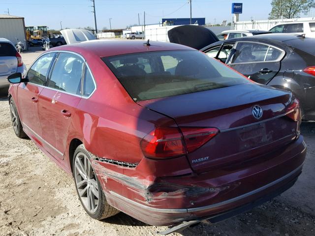 1VWAT7A38GC042502 - 2016 VOLKSWAGEN PASSAT S RED photo 3