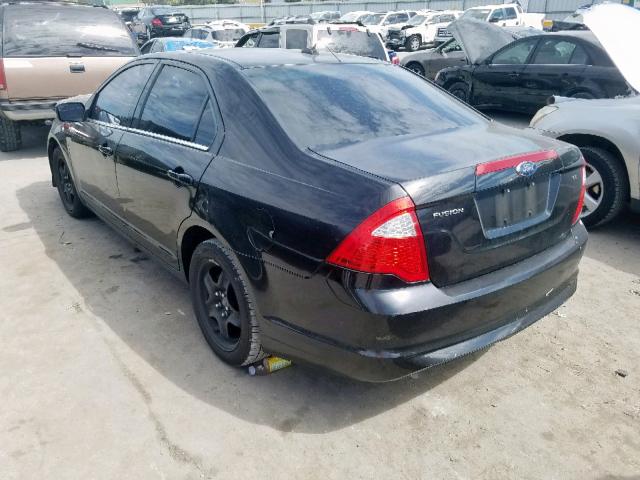 3FAHP0HAXBR266789 - 2011 FORD FUSION SE BLACK photo 3