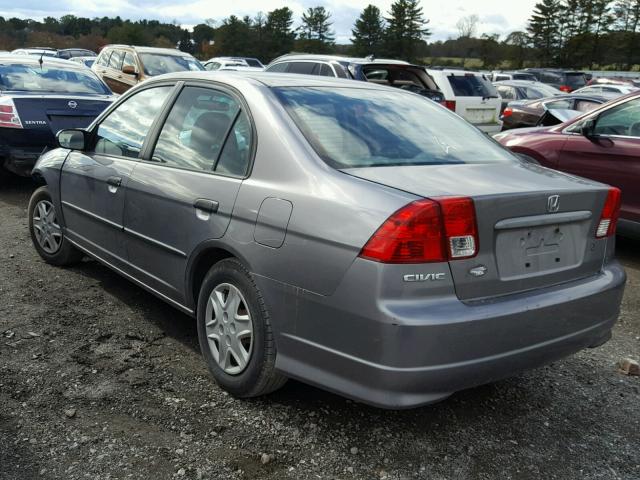 1HGES16465L023600 - 2005 HONDA CIVIC DX GRAY photo 3