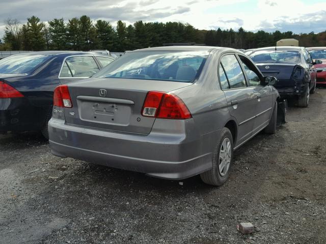 1HGES16465L023600 - 2005 HONDA CIVIC DX GRAY photo 4