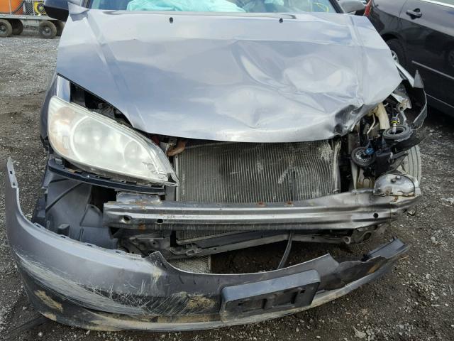 1HGES16465L023600 - 2005 HONDA CIVIC DX GRAY photo 9