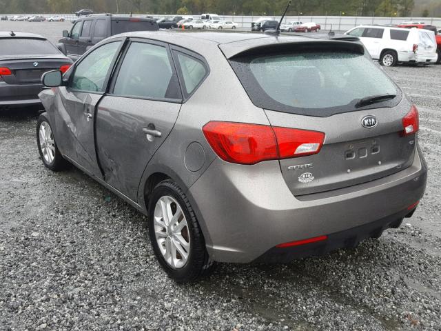 KNAFU5A26B5396207 - 2011 KIA FORTE EX GRAY photo 3