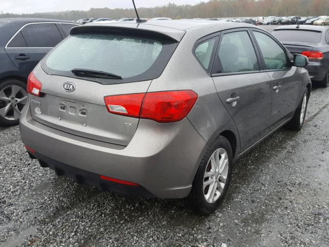 KNAFU5A26B5396207 - 2011 KIA FORTE EX GRAY photo 4