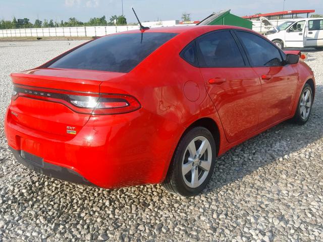 1C3CDFBA4GD652699 - 2016 DODGE DART SXT RED photo 4