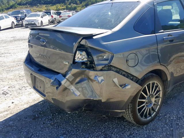 1FAHP3GN1AW287211 - 2010 FORD FOCUS SES GRAY photo 9