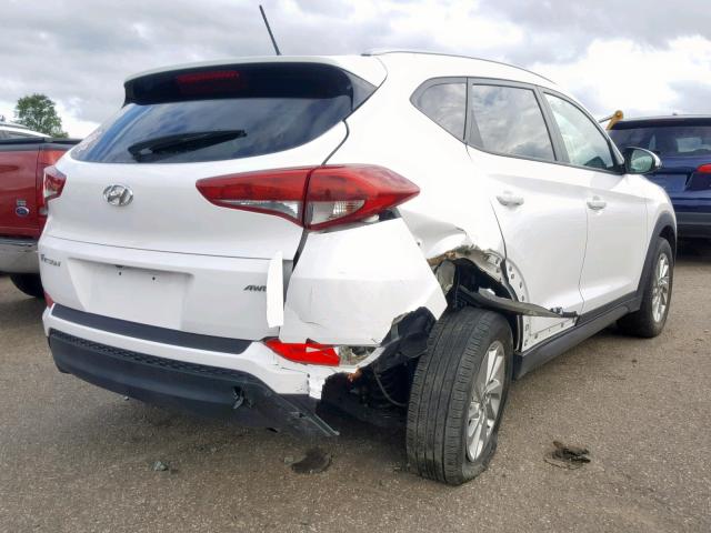 KM8J3CA49GU224106 - 2016 HYUNDAI TUCSON LIM WHITE photo 4