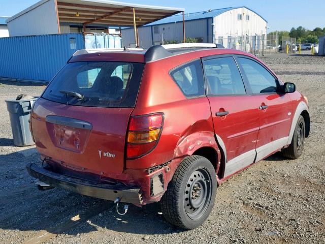 5Y2SL65837Z400982 - 2007 PONTIAC VIBE RED photo 4