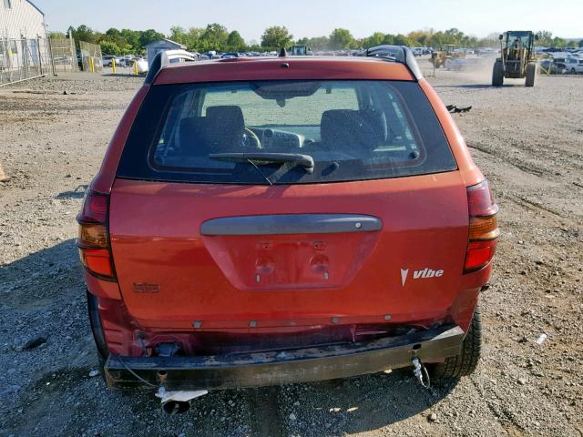 5Y2SL65837Z400982 - 2007 PONTIAC VIBE RED photo 9